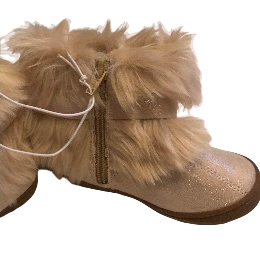 Gymboree “Polar Pink” Gold Sparkly Boots NWT Girls 9 - Picture 3 of 3
